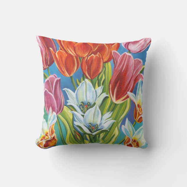 Bouquet in Border III Kussen (Voorkant)