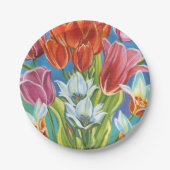 Bouquet in Border III Papieren Bordje (Voorkant)