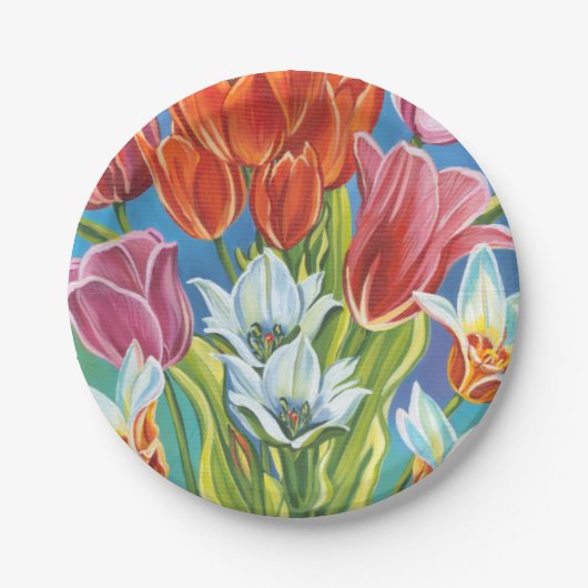 Bouquet in Border III Papieren Bordje (Voorkant)