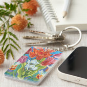 Bouquet in Border III Sleutelhanger (Voorkant Rechts)