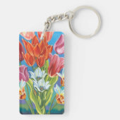 Bouquet in Border III Sleutelhanger (achterkant)