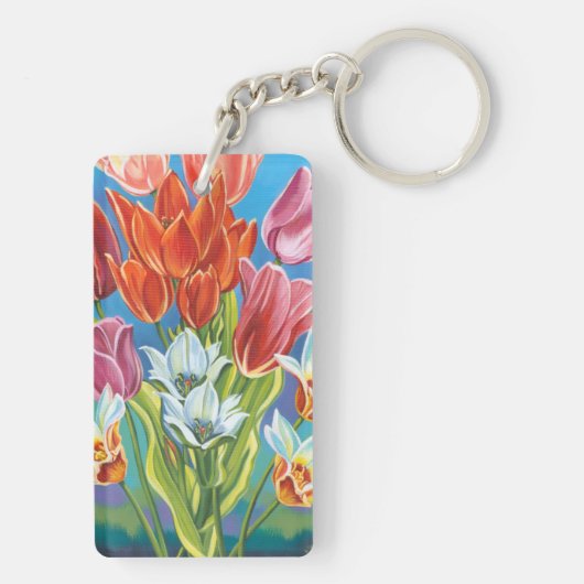 Bouquet in Border III Sleutelhanger (achterkant)