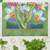 Bouquet in Border III Theedoek (Gevouwen)