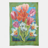 Bouquet in Border III Theedoek (Verticaal)