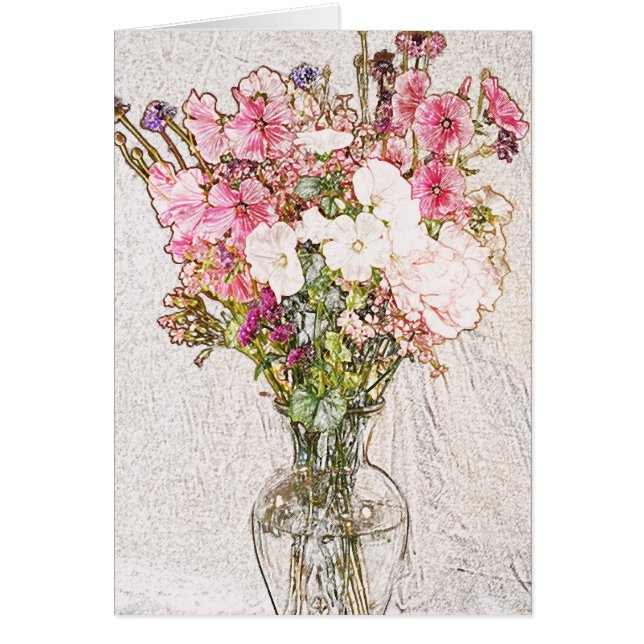 Bouquet in Clear Vase (Voorkant)