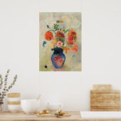 Bouquet in een Blue Vase door Odilon Redon Poster (Keuken)