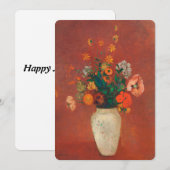 Bouquet in een Chinese Vase door Odilon Redon (Voorkant / Achterkant)
