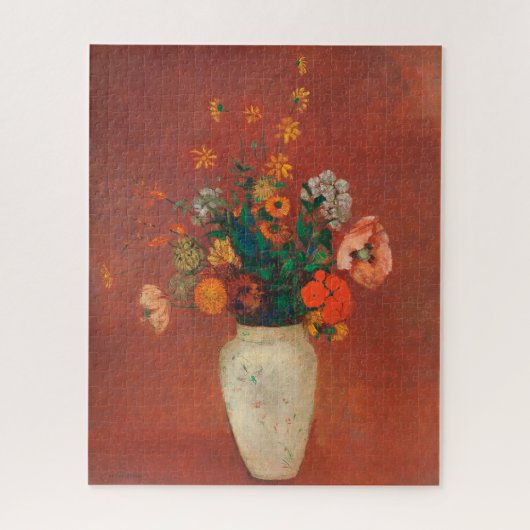 Bouquet in een Chinese Vase door Odilon Redon Legpuzzel (Verticaal)