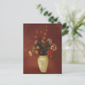 Bouquet in een Chinese Vase, Odilon Redon Fine Art Briefkaart (Staand voorkant)