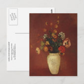 Bouquet in een Chinese Vase, Odilon Redon Fine Art Briefkaart (Voorkant / Achterkant)