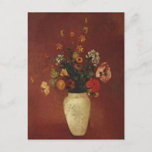 Bouquet in een Chinese Vase, Odilon Redon Fine Art Briefkaart