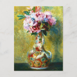 Bouquet in een schilderij van Vase Pierre Auguste Briefkaart