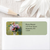 Bouquet in een Vase door Pierre-Auguste Renoir Etiket (Insitu)