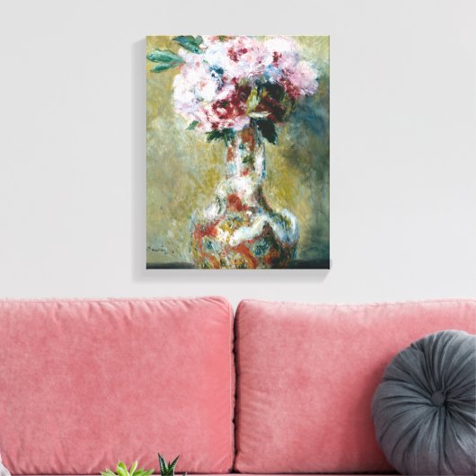 Bouquet in een Vase Pierre Auguste Renoir Canvas Afdruk (Insitu (Woonkamer))