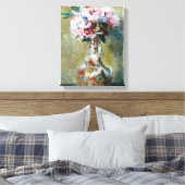 Bouquet in een Vase Pierre Auguste Renoir Canvas Afdruk (Insitu (Slaapkamer))
