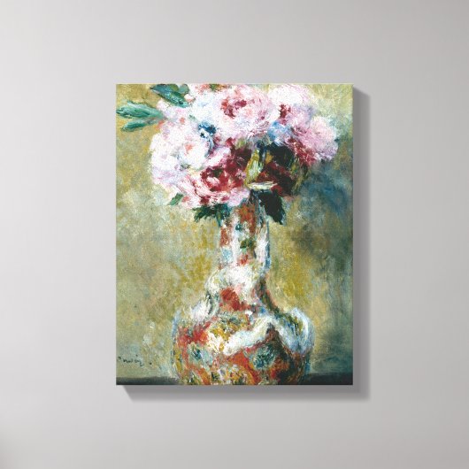 Bouquet in een Vase Pierre Auguste Renoir Canvas Afdruk (Voorkant)