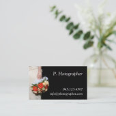 Bouquet in hand met zwart visitekaartje (Staand voorkant)