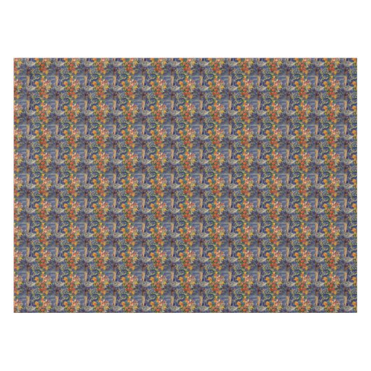 Bouquet met figuren op de achtergrond Tafelkleed (Voorkant (Horizontaal))