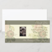  Bouquet met lijst Sympathie Dank je wel Bedankkaart (Voorkant / Achterkant)