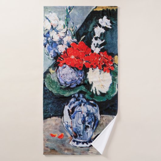 Bouquet met Little Delft, Paul Cezanne Badhanddoek (Badhanddoek)