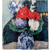 Bouquet met Little Delft, Paul Cezanne Douchegordijn (Voorkant)