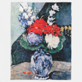 Bouquet met Little Delft, Paul Cezanne Fleece Deken (Voorkant)