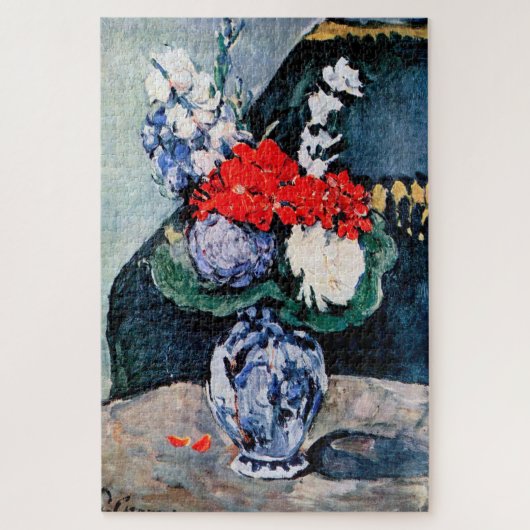 Bouquet met Little Delft, Paul Cezanne Legpuzzel (Verticaal)