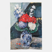 Bouquet met Little Delft, Paul Cezanne Theedoek (Verticaal)