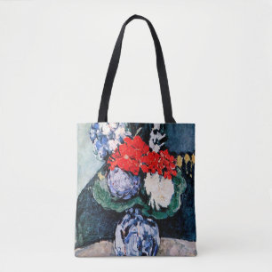 Bouquet met Little Delft, Paul Cezanne Tote Bag