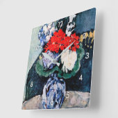 Bouquet met Little Delft, Paul Cezanne Vierkante Klok (Hoek)