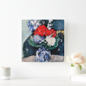 Bouquet met Little Delft, Paul Cezanne Vierkante Klok (Huis)