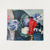 Bouquet met Little Delft, Paul Cezanne Wandkleed (Voorkant (horizontaal))