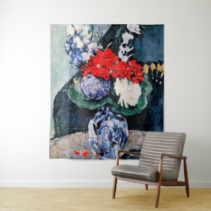 Bouquet met Little Delft, Paul Cezanne Wandkleed