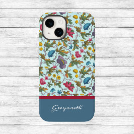 Bouquet met papavers Illustratie en naam Case-Mate iPhone 14 Hoesje