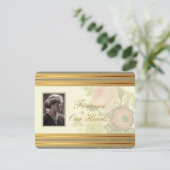  Bouquet met Photo lijst Memorial Service Aankondiging (Staand voorkant)