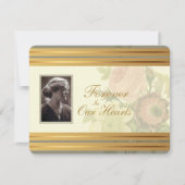 Bouquet met Photo lijst Memorial Service Aankondiging (Voorkant)