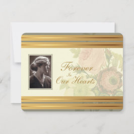 Bouquet met Photo lijst Memorial Service Aankondiging