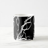 Bouquet Noir: Abstract Zwart & Wit Koffiemok (Center)