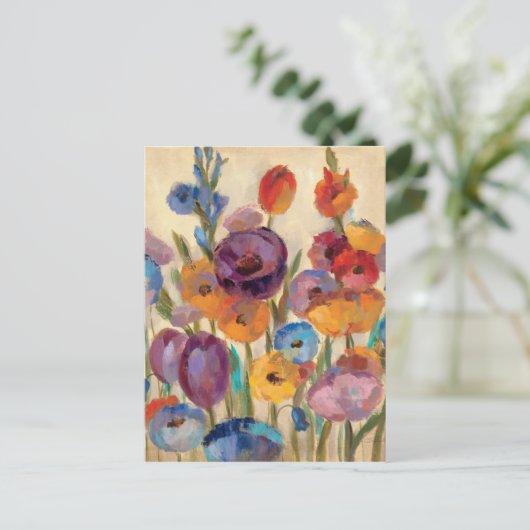 Bouquet of Colorful Flowers Briefkaart (Staand voorkant)