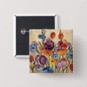 Bouquet of Colorful Flowers Vierkante Button 5,1 Cm (Voorkant /achterkant)