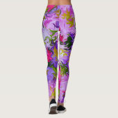 Bouquet of Colors Floral Abstract Art Design Leggings (Achterkant)