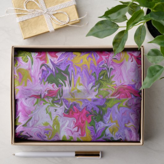 Bouquet of Colors Floral Abstract Art Design Tissuepapier (Geschenk)