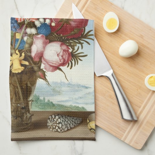 Bouquet of Flowers Ambrosius Bosschaert Fine Art Theedoek (Quarter Fold)