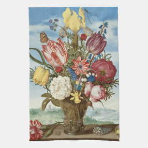 Bouquet of Flowers Ambrosius Bosschaert Fine Art Theedoek