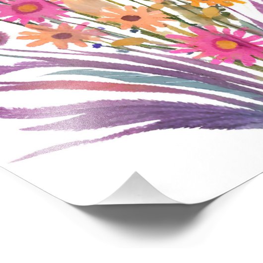 Bouquet of Flowers Foto Afdruk (Hoek)