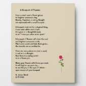 "Bouquet of Flowers" gedicht op een tafelblad Fotoplaat (Voorkant)