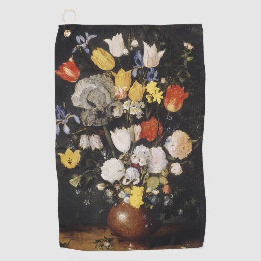 Bouquet of Flowers in een Earthenware Vase Golfhanddoek (Voorkant)