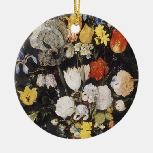 Bouquet of Flowers in een Earthenware Vase Keramisch Ornament (Voorkant)