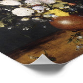 Bouquet of Flowers in een Earthenware Vase Poster (Hoek)