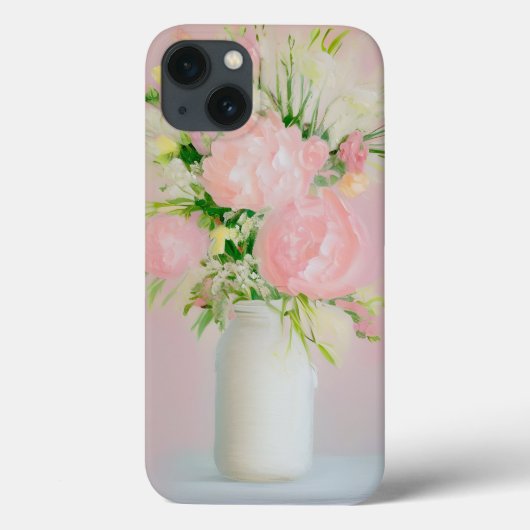 Bouquet of Flowers Oil Painting iPhone Case (Achterkant)
